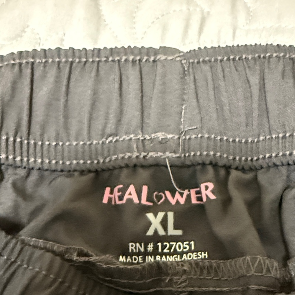 Healower Gray Elastic Waist Pants XL